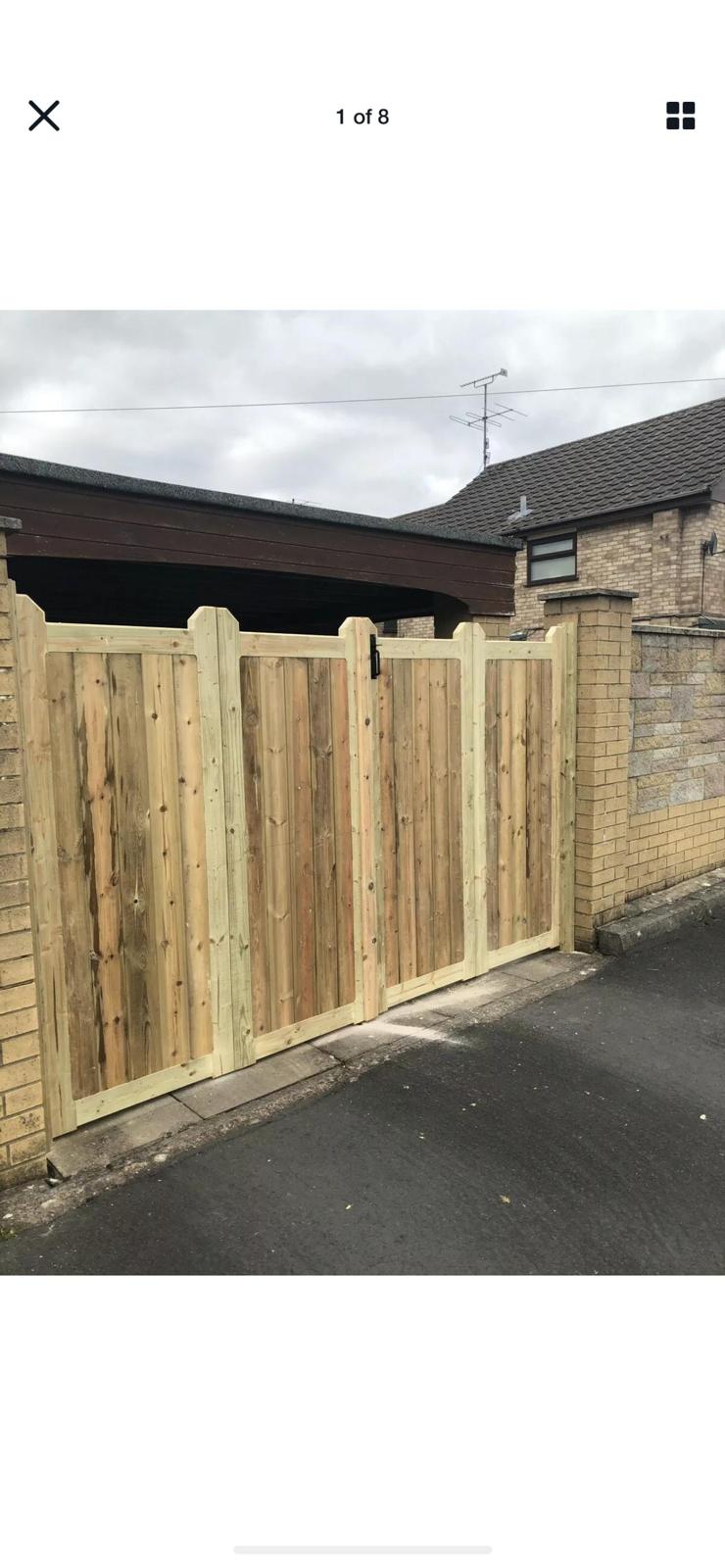 Bi-folding solid boarded style - Pressure Treated Tanalised Timber