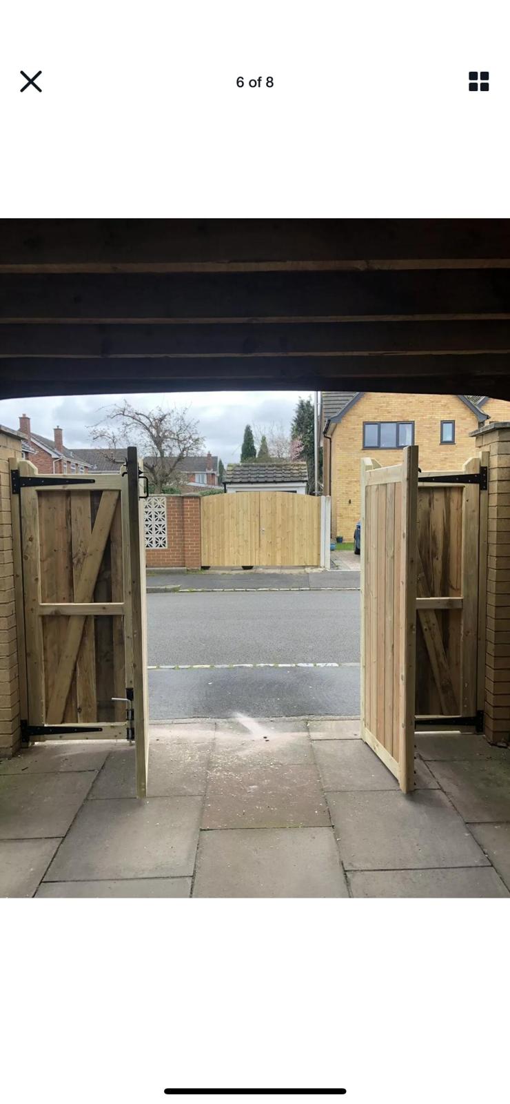 Bi-folding solid boarded style - Pressure Treated Tanalised Timber